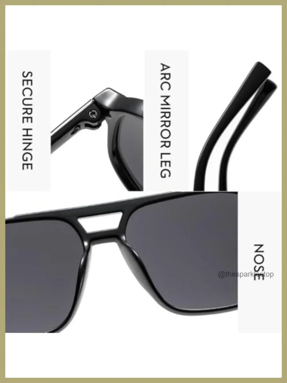 8 Pack Retro Square Aviator Sunglasses UV400 Unisex Oversized Shades